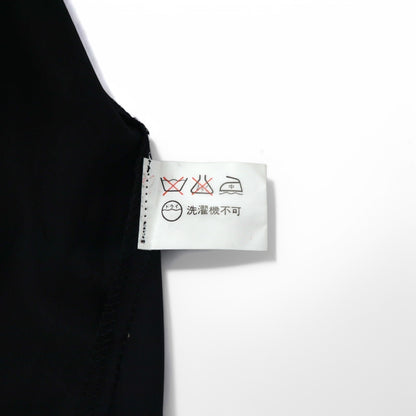 Vintage 90s Japan Made Retro Shirt NOX HONOR ポリシャツ L ブラック ネイティブ柄 ポリエステル