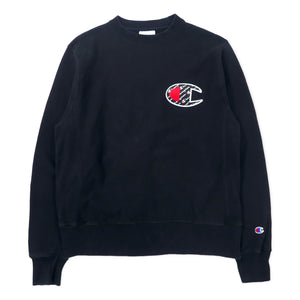 Champion リバースウィーブ スウェット L ブラック コットン スクリプトロゴ 青単タグ 復刻 ホンジュラス製
