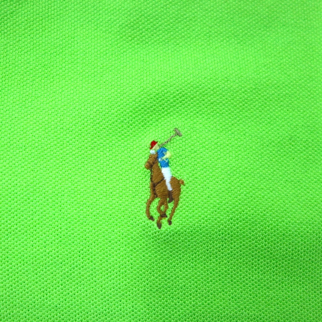 Polo by Ralph Lauren 90s Polo Shirt, Size XL, Green Cotton, Pique, Small Pony Embroidery, Made in Peru