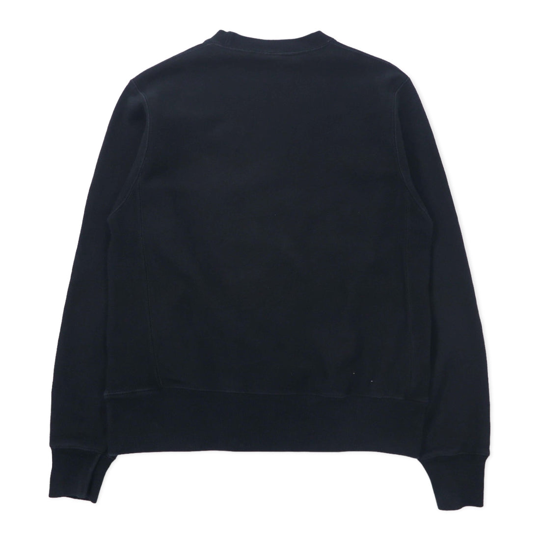 Champion Reverse Weave Sweatshirt L Black Cotton Script Logo Blue Single Tag Reprint Made in Honduras