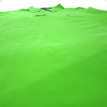 Polo by Ralph Lauren 90年代 ポロシャツ XL グリーン コットン 鹿の子 スモールポニー刺繍 ペルー製