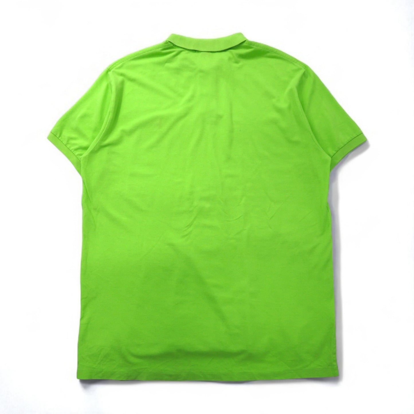 Polo by Ralph Lauren 90年代 ポロシャツ XL グリーン コットン 鹿の子 スモールポニー刺繍 ペルー製