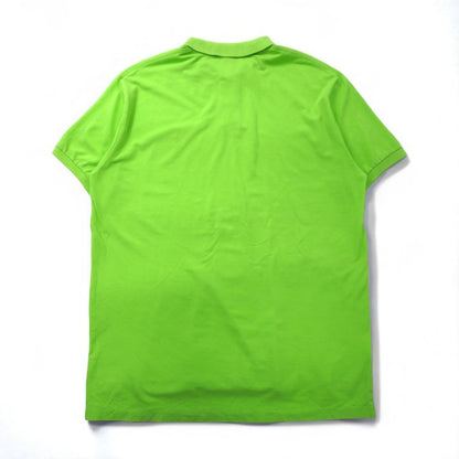 Polo by Ralph Lauren 90年代 ポロシャツ XL グリーン コットン 鹿の子 スモールポニー刺繍 ペルー製