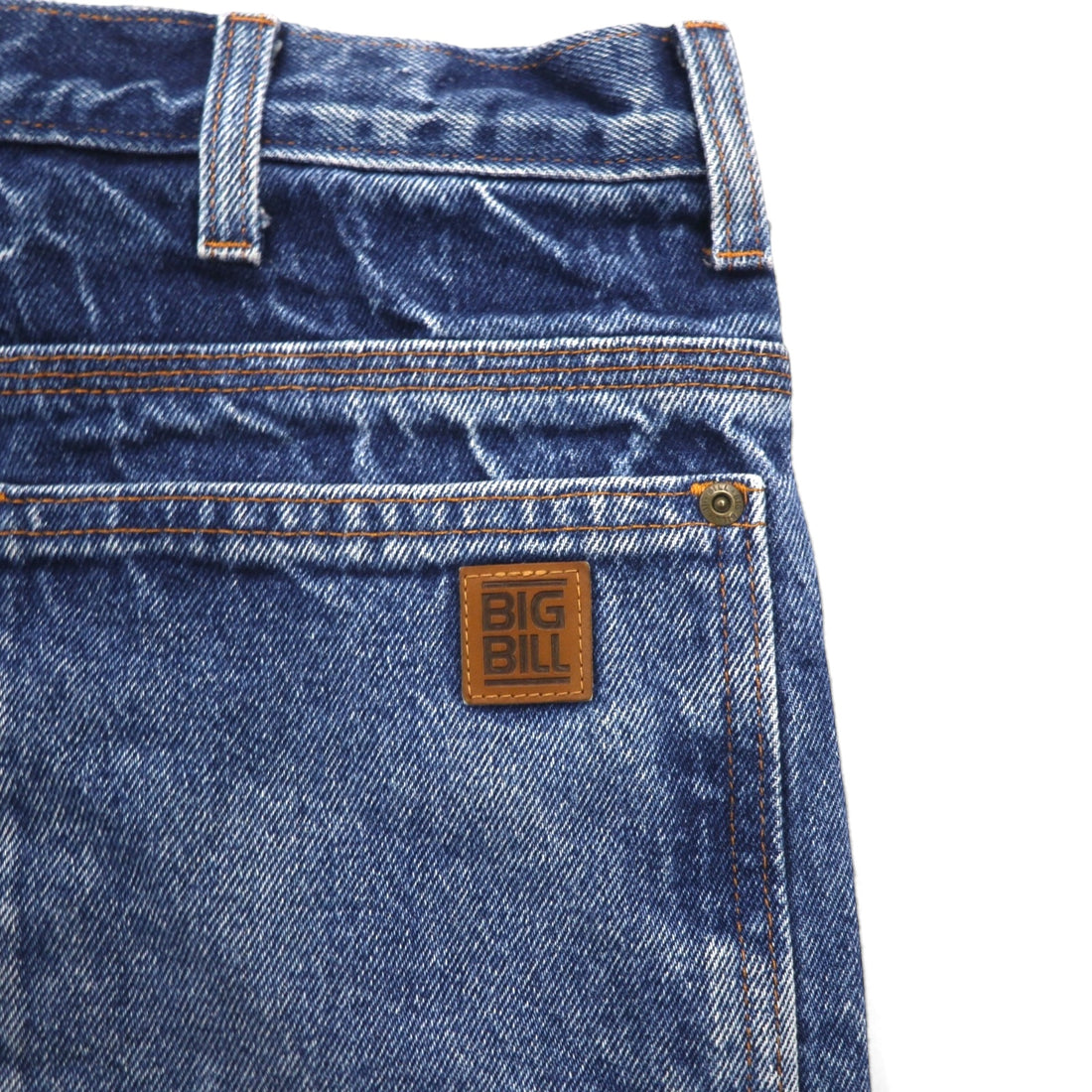 80s Vintage Carpenter Pants, Denim Jeans, Painter Pants, Size XL, Indigo, Big Bill, Suspender Buttons, Made in Canada