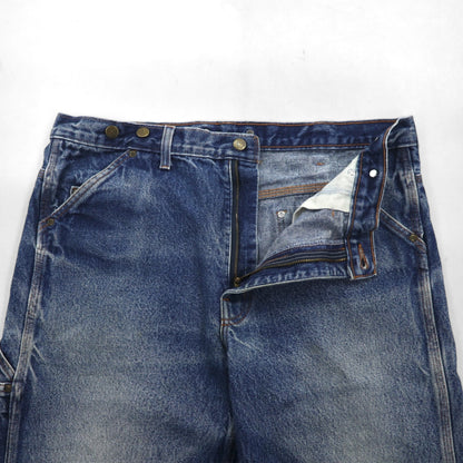 80s Vintage Carpenter Pants, Denim Jeans, Painter Pants, Size XL, Indigo, Big Bill, Suspender Buttons, Made in Canada