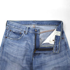 Levi's 503 Short Denim Pants, Size M, Indigo Blue with Leather Patch and Zipper Fly, 503-0035