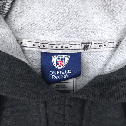 Reebok プルオーバー パーカー 2XL グレー 裏起毛 フロントポケット NFL Houston Texans ビッグサイズ