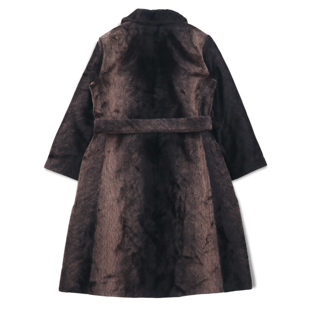 Vintage 60s Fur Coat Style by Fairmoor French 60s double-breasted fur coat FREE brown fur with belt