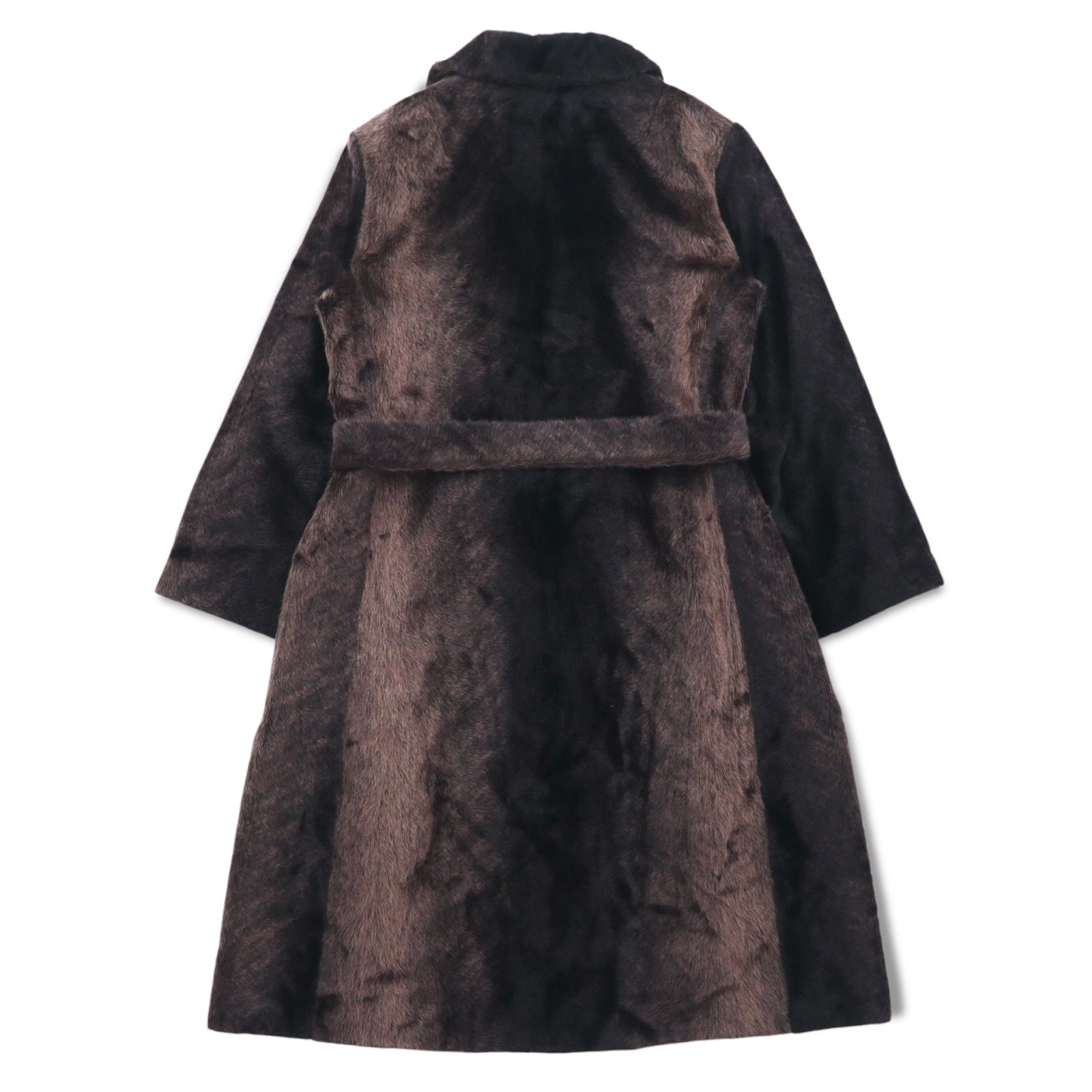 Vintage 60s Fur Coat Style by Fairmoor French 60s double-breasted fur coat FREE brown fur with belt