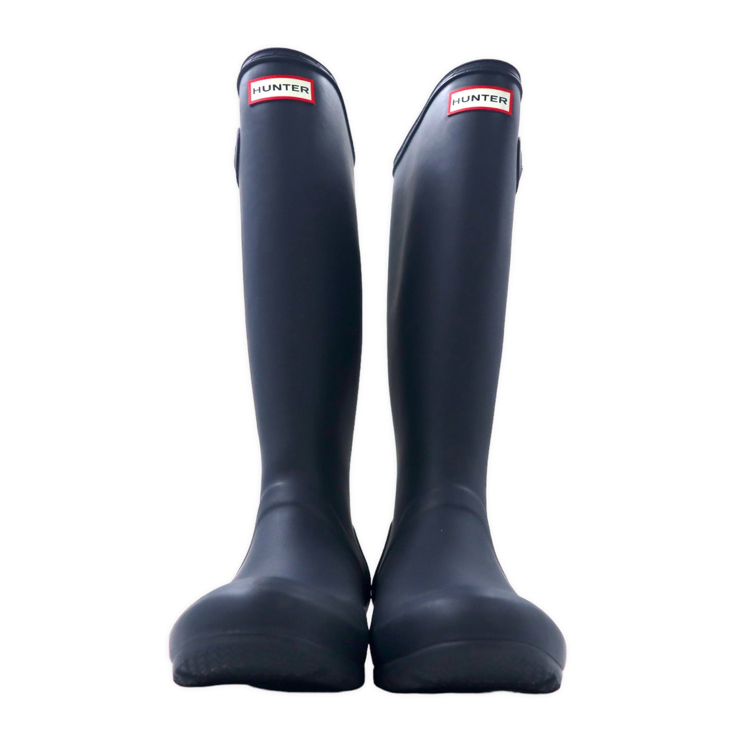 HUNTER Long Rain Boots US7 Navy Rubber Original Tall WFT1026RMA