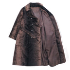 Vintage 60s Fur Coat Style by Fairmoor French 60s double-breasted fur coat FREE brown fur with belt