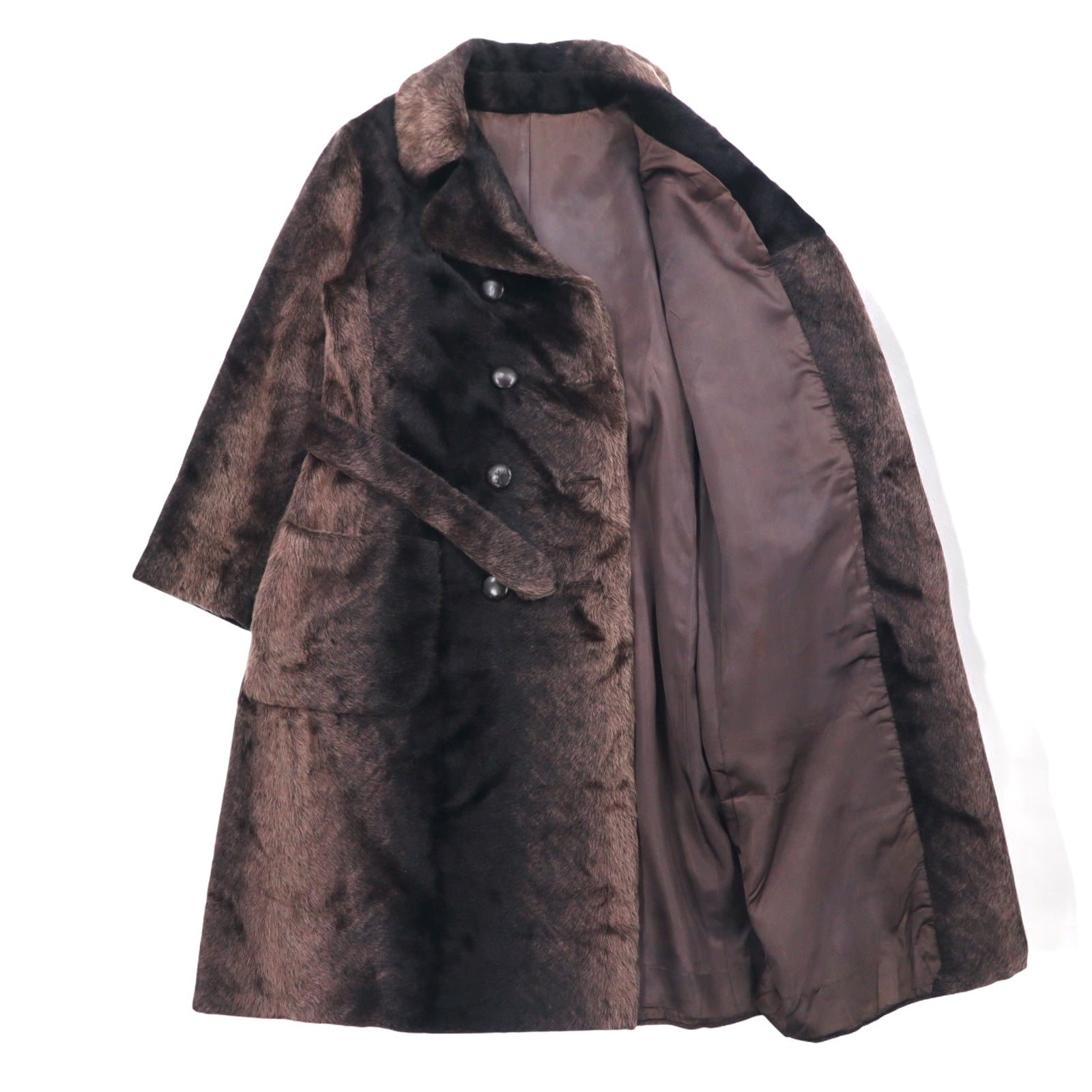 Vintage 60s Fur Coat Style by Fairmoor France Made 60's Double