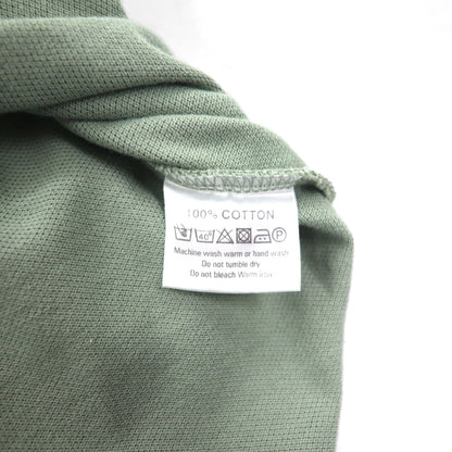 BURBERRY Polo Shirt, Size L, Khaki Cotton, Pique, Chest Pocket, One-Point Logo Embroidery