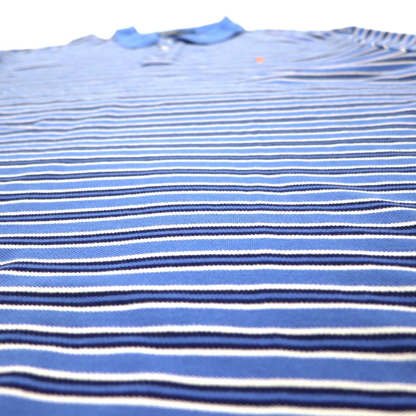 Polo by Ralph Lauren ボーダー ポロシャツ 4XL BIG ブルー ビッグサイズ スモールポニー刺繍