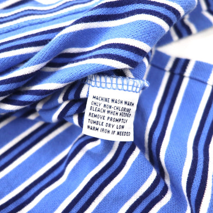 Polo by Ralph Lauren ボーダー ポロシャツ 4XL BIG ブルー ビッグサイズ スモールポニー刺繍