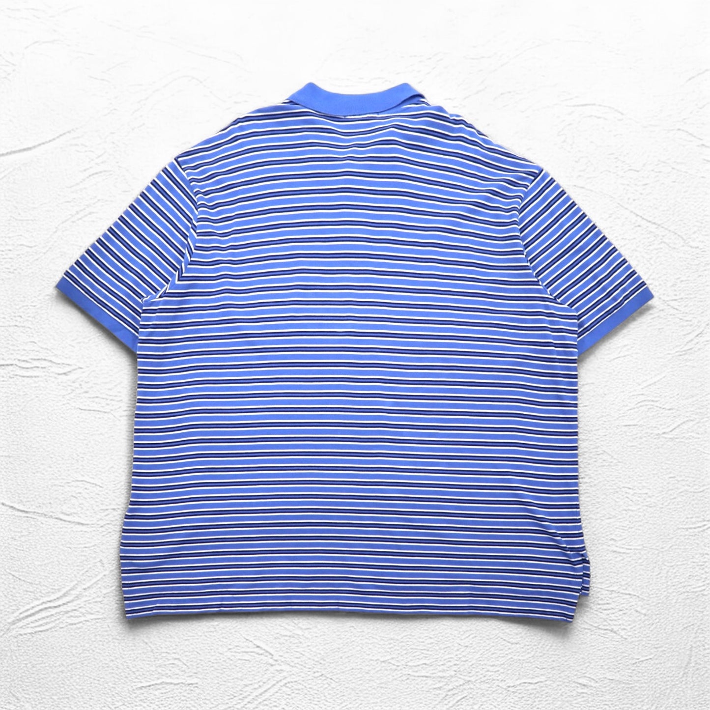 Polo by Ralph Lauren ボーダー ポロシャツ 4XL BIG ブルー ビッグサイズ スモールポニー刺繍