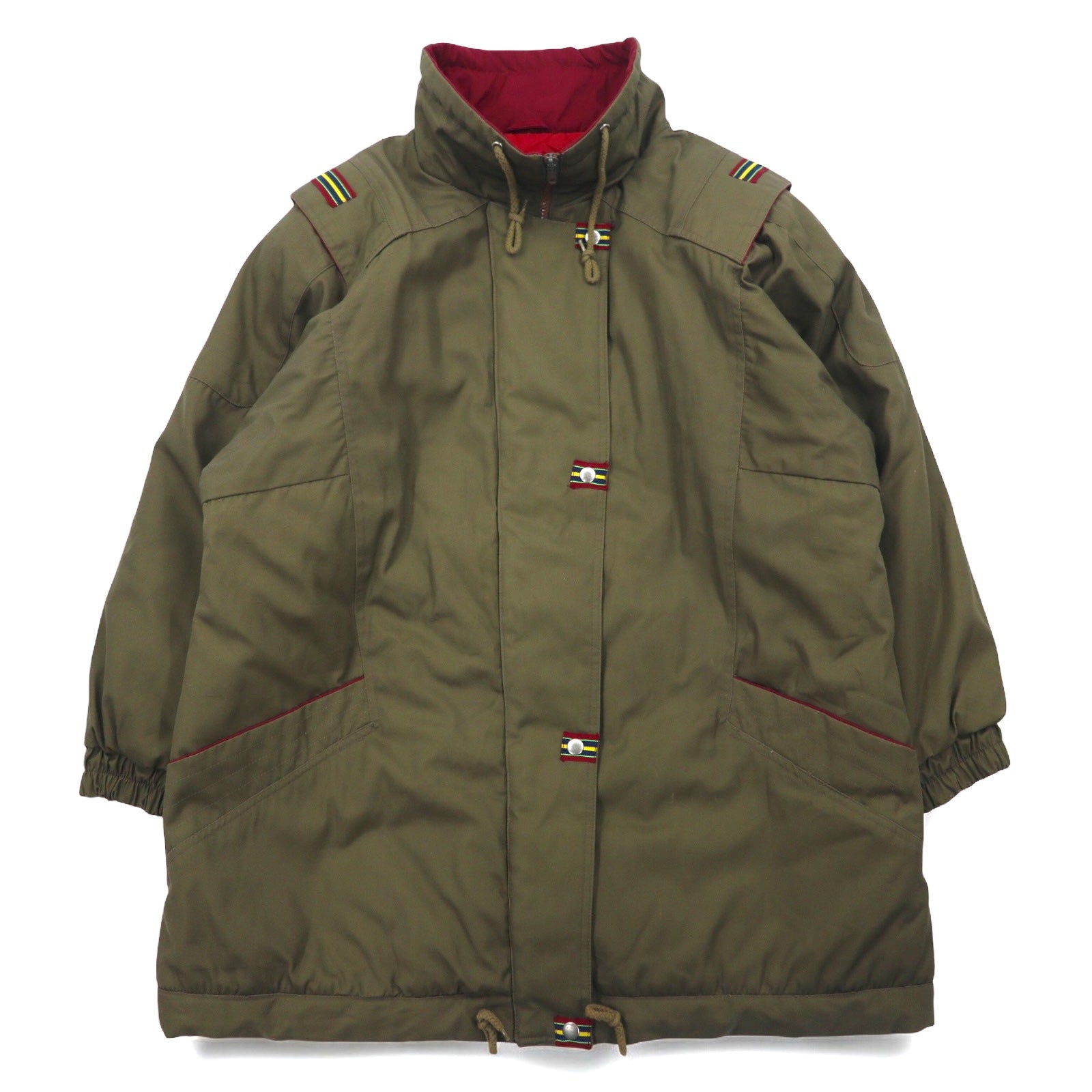 90s Military Insulation Coat, Padded Field Coat, Mod Coat, FREE Khaki, Quilted Liner, MULBERRY STREET