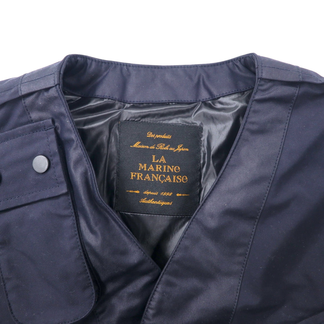 LA MARINE FRANCAISE SAMIA × T-400 Beach Military Combi Blouson Gimmick Jacket 48 Navy Polyester MMG7711051 Unused item