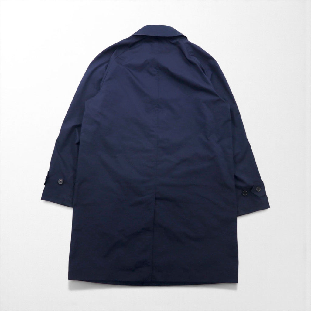 Brooks Brothers バルマカーン ステンカラーコート L ネイビー 比翼 チンストラップ