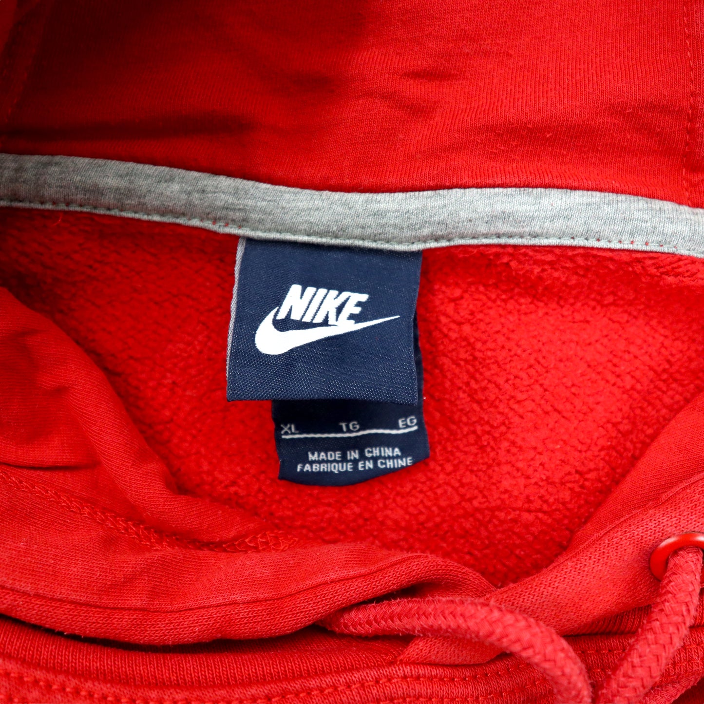 NIKE  プルオーバーパーカー XL レッド コットン ワンポイントロゴ スウォッシュ Club Hoody-Swoosh 611457-658