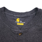 carhartt ヘンリーネック Tシャツ 2XL グレー ORIGINAL FIT 胸ポケット ビッグサイズ ホンジュラス製