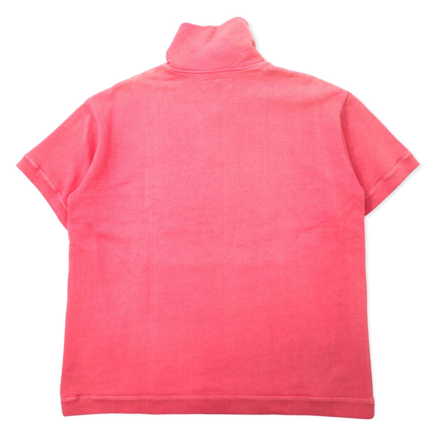 HURRAY HURRAY 半袖 ハーフジップ スウェット Tシャツ FREE ピンク コットン Ekiden Half Zip Sweat C4031-1 日本製