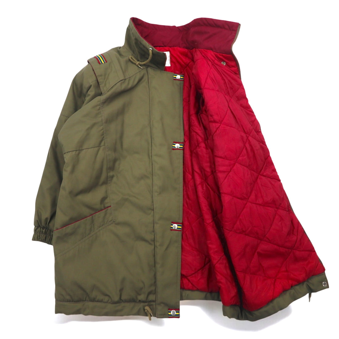 90s Military Insulation Coat  中綿 フィールドコート モッズコート FREE カーキ キルティングライナー MULBERRY STREET