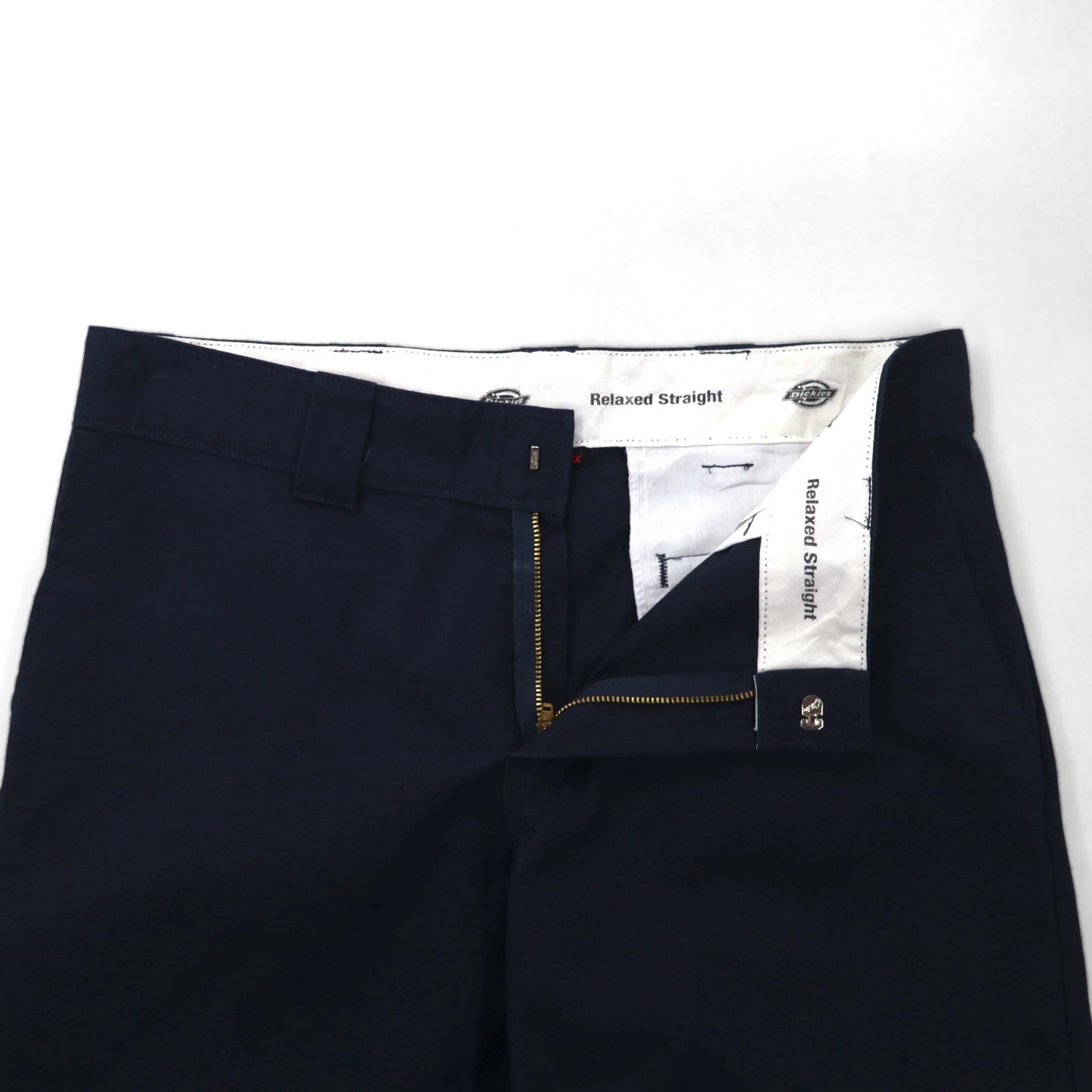 Dickies リラックスフィット RELAXED FIT ワークパンツ チノパンツ L ネイビー ポリエステル コットン WP835DN