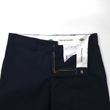 Dickies リラックスフィット RELAXED FIT ワークパンツ チノパンツ L ネイビー ポリエステル コットン WP835DN