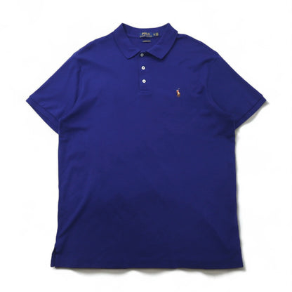 POLO RALPH LAUREN カスタムスリムフィット CUSTOM SLIM FIT ポロシャツ XL ネイビー コットン スモールポニー刺繍