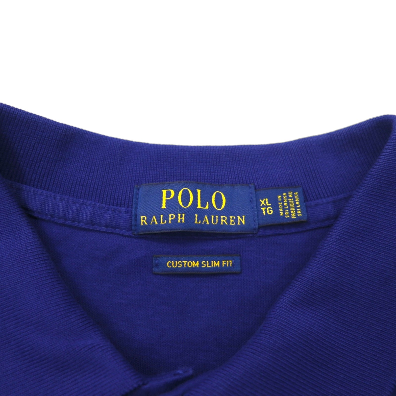 POLO RALPH LAUREN Custom Slim Fit Polo Shirt, XL, Navy Cotton, Small Pony Embroidery