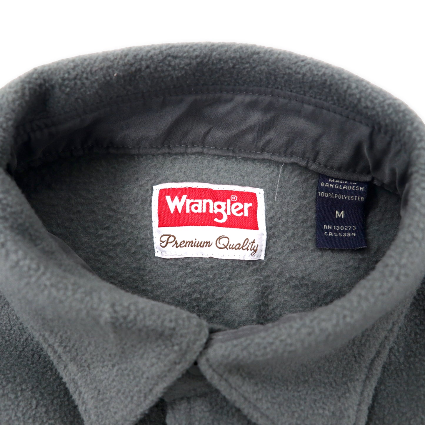 Wrangler 90年代 フリース ワークシャツ M グレー ポリエステル