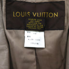 LOUIS VUITTON French calfskin 2B tailored jacket L beige cowhide leather LVJ authorized dealer