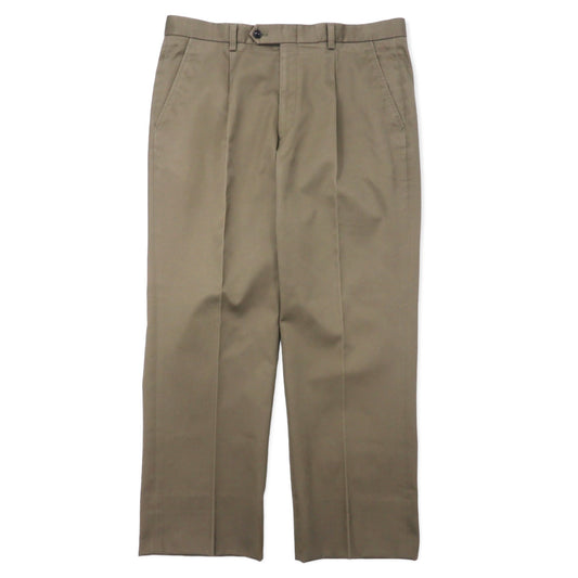 日本然リトテ-古着オンライン-BURBERRY タック スラックスパンツ 91 ベージュ コットン 日本製-BURBERRY Tuck Slacks Pants 91 Beige Cotton Japan Made