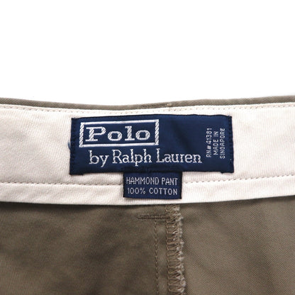 Polo by Ralph Lauren 90年代 ポロチノ HAMMOND PANT 2タック ワイド チノパンツ L ベージュ コットン