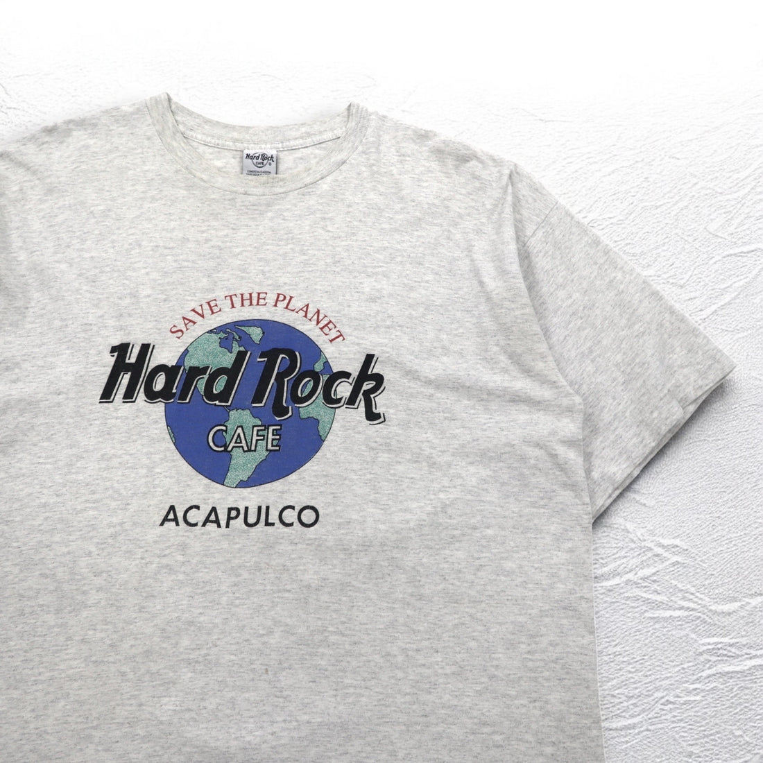 Hard Rock CAFE プリント Tシャツ XL グレー コットン SAVE THE PLANET ACAPULCO メキシコ製