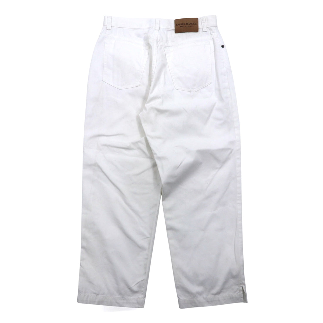 LAUREN JEANS Co. RALPH LAUREN 90年代 ワイド テーパード デニムパンツ M ホワイト コットン