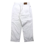 LAUREN JEANS Co. RALPH LAUREN 90年代 ワイド テーパード デニムパンツ M ホワイト コットン