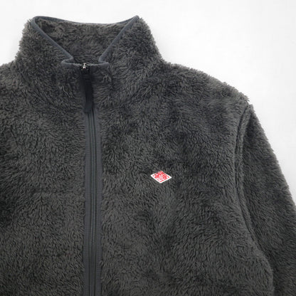 DANTON High Pile Stand Collar Fleece Jacket, Size M, Gray, Double Zip, DT-A0038