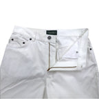 LAUREN JEANS Co. RALPH LAUREN 90年代 ワイド テーパード デニムパンツ M ホワイト コットン