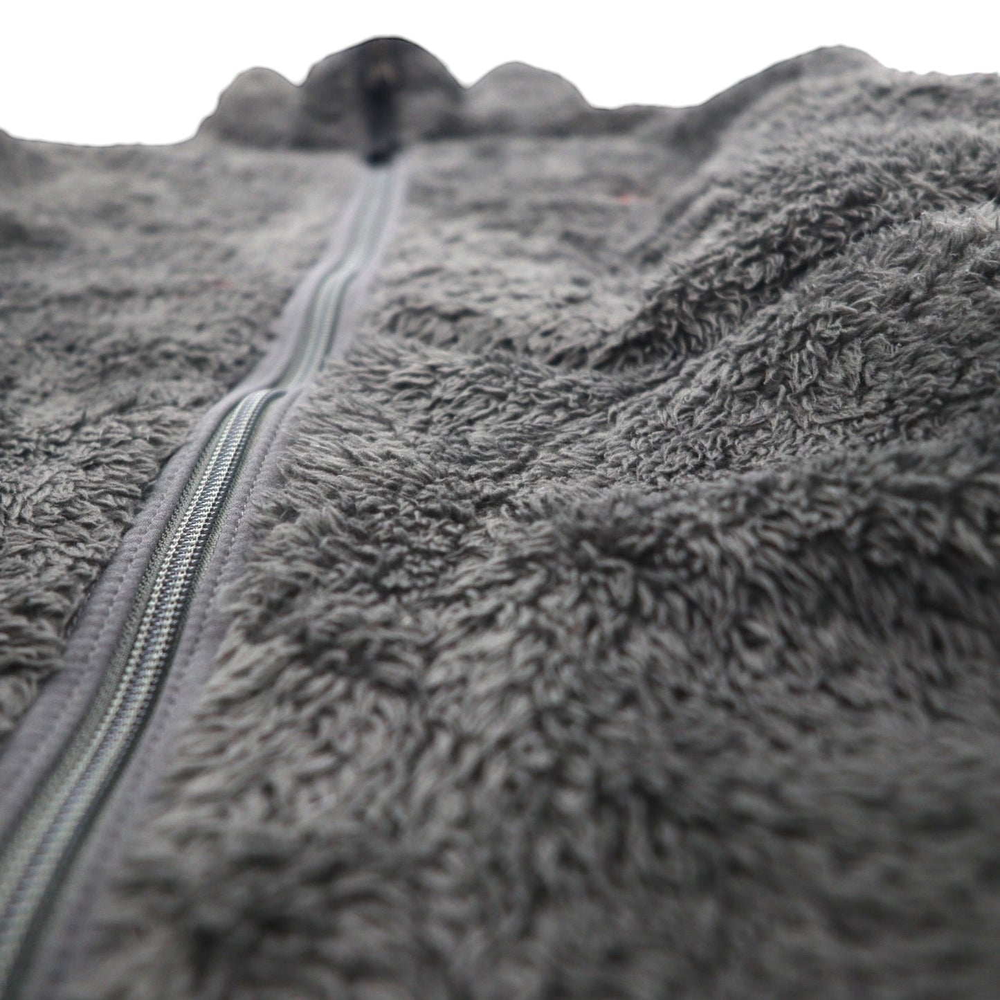 DANTON High Pile Stand Collar Fleece Jacket, Size M, Gray, Double Zip, DT-A0038