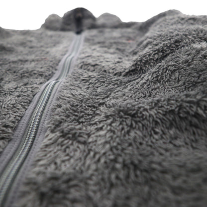 DANTON High Pile Stand Collar Fleece Jacket, Size M, Gray, Double Zip, DT-A0038