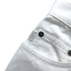 LAUREN JEANS Co. RALPH LAUREN 90年代 ワイド テーパード デニムパンツ M ホワイト コットン
