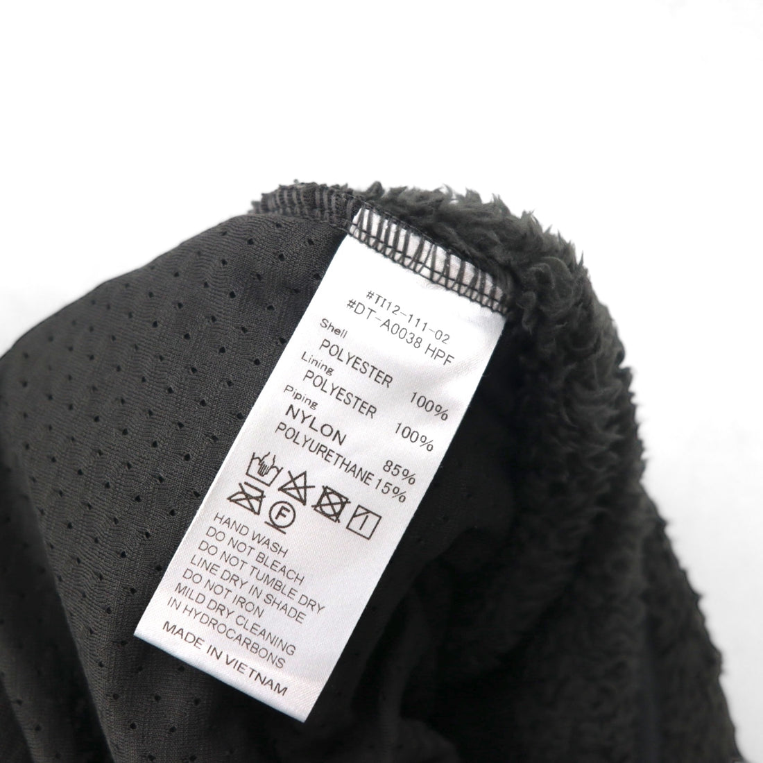 DANTON High Pile Stand Collar Fleece Jacket, Size M, Gray, Double Zip, DT-A0038