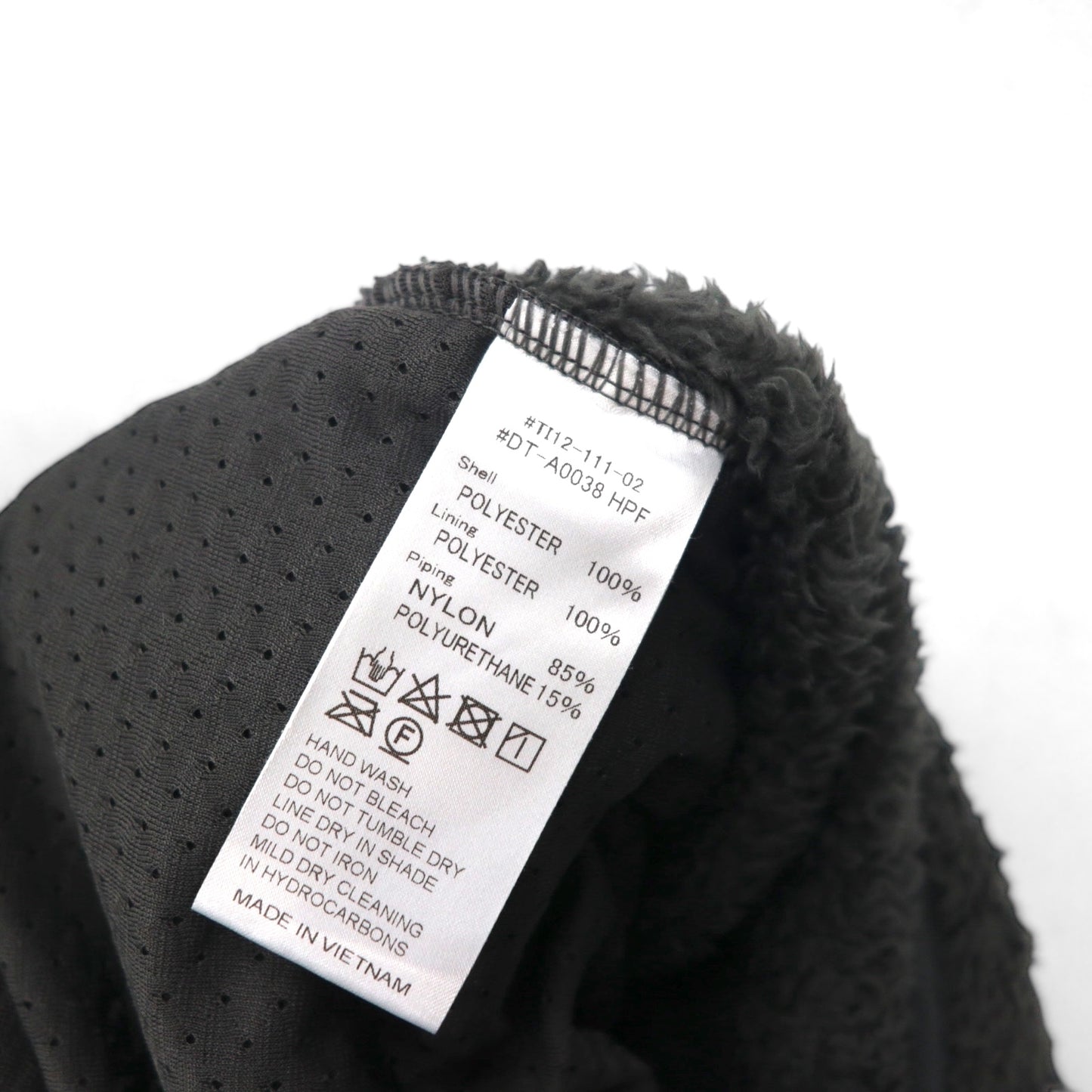 DANTON High Pile Stand Collar Fleece Jacket, Size M, Gray, Double Zip, DT-A0038