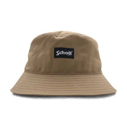 Schott N.Y.C. ベーシック バケットハット FREE ベージュ ワンポイントロゴ SC038