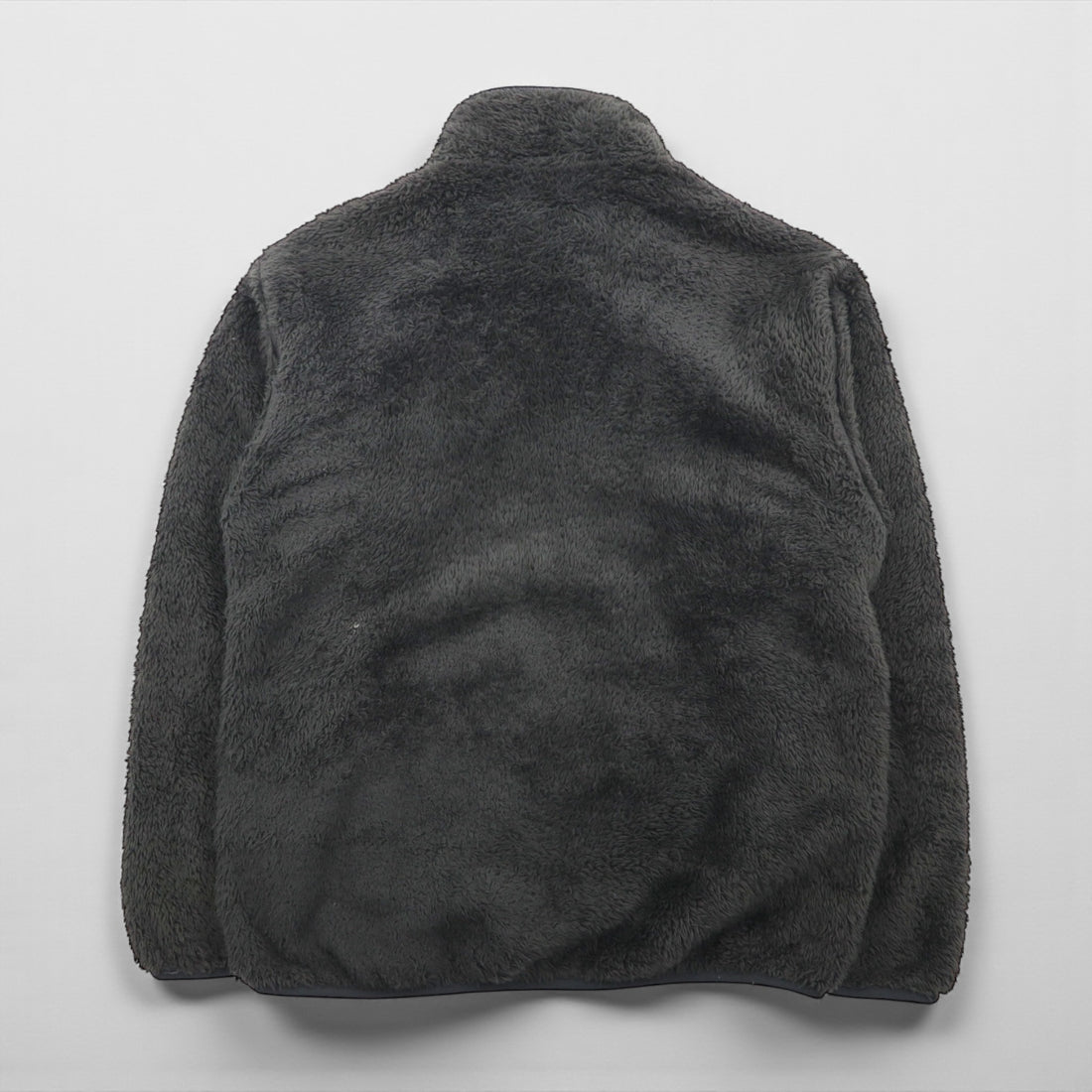 DANTON High Pile Stand Collar Fleece Jacket, Size M, Gray, Double Zip, DT-A0038