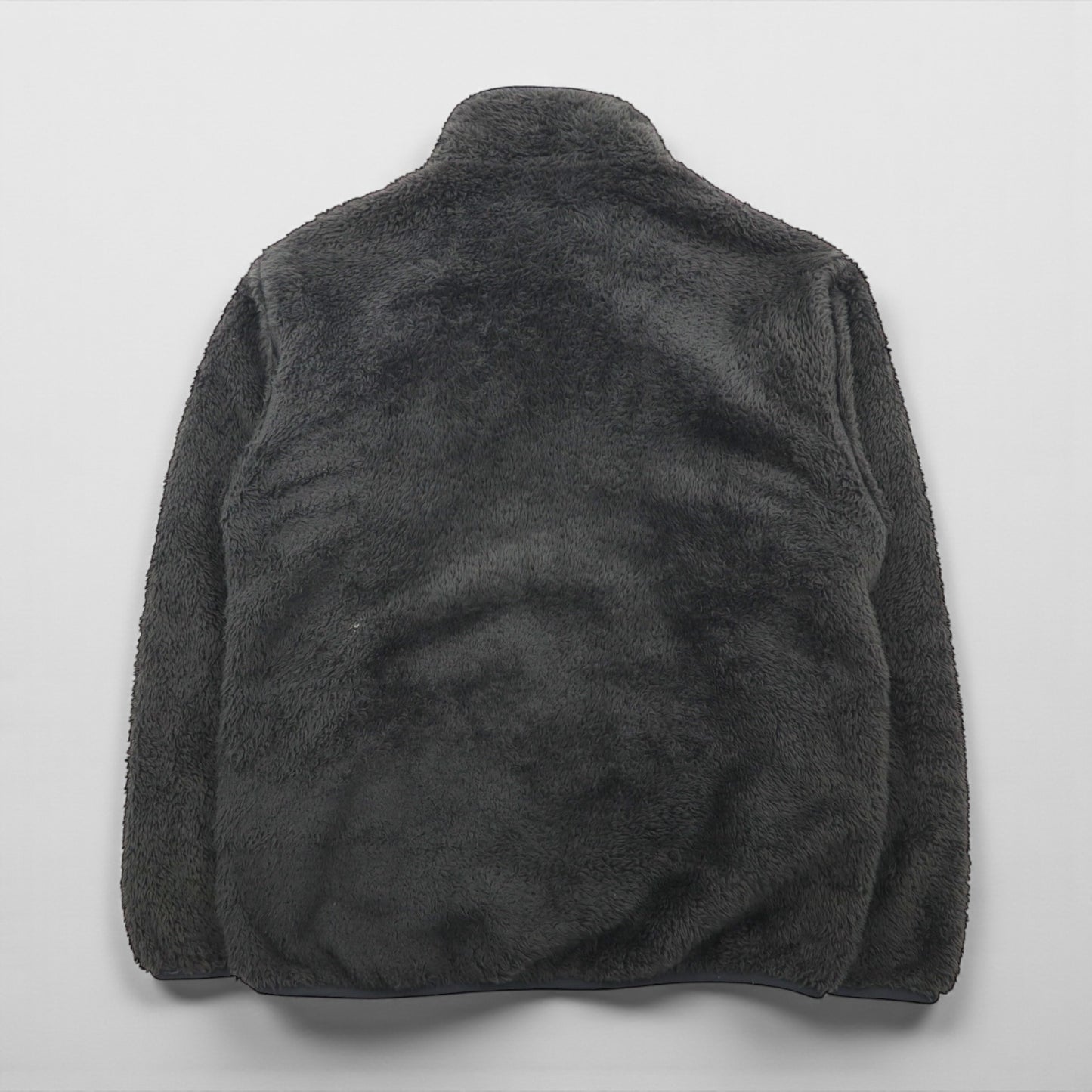 DANTON High Pile Stand Collar Fleece Jacket, Size M, Gray, Double Zip, DT-A0038