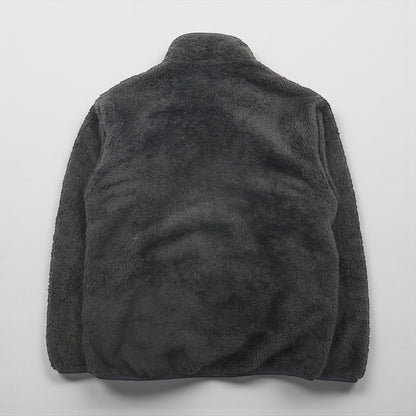 DANTON High Pile Stand Collar Fleece Jacket, Size M, Gray, Double Zip, DT-A0038