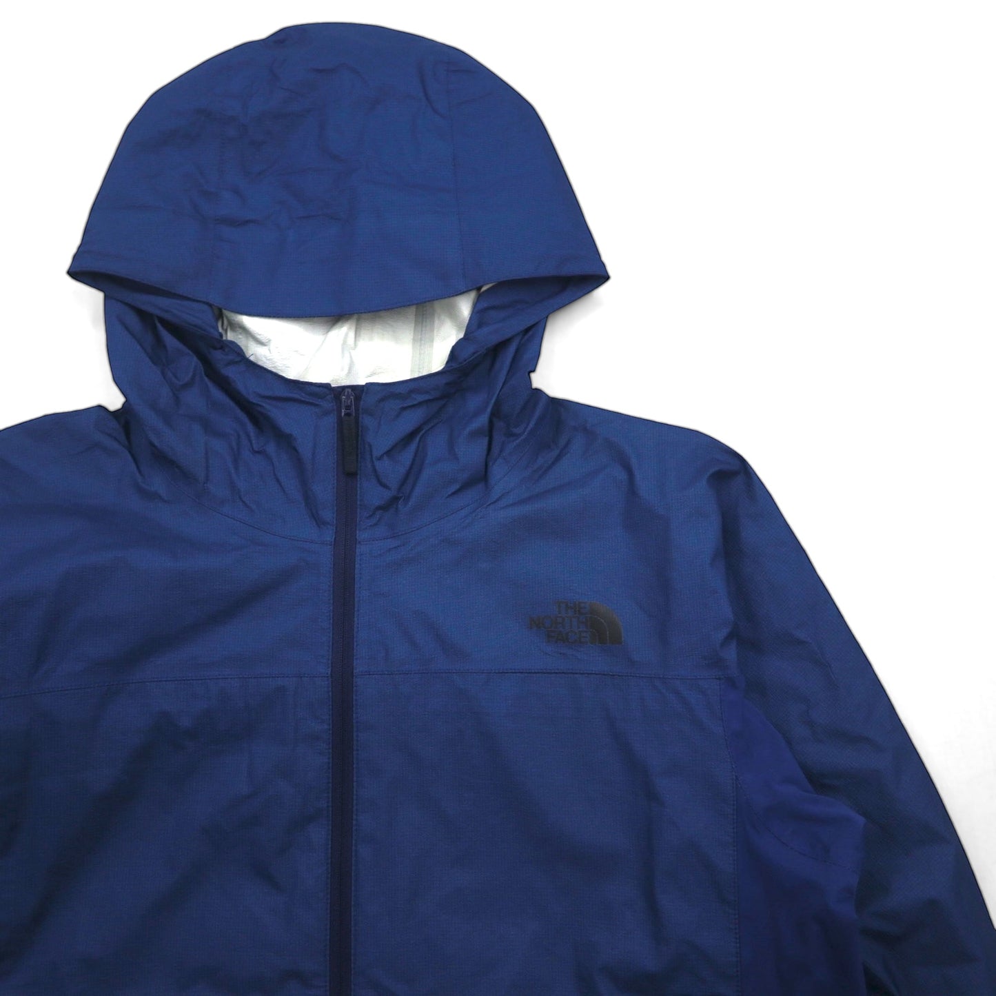 THE NORTH FACE Mountain Parka Shell Jacket, Size L, Navy, Waterproof, Drawcord, Sharp End Hoodie, NP61308